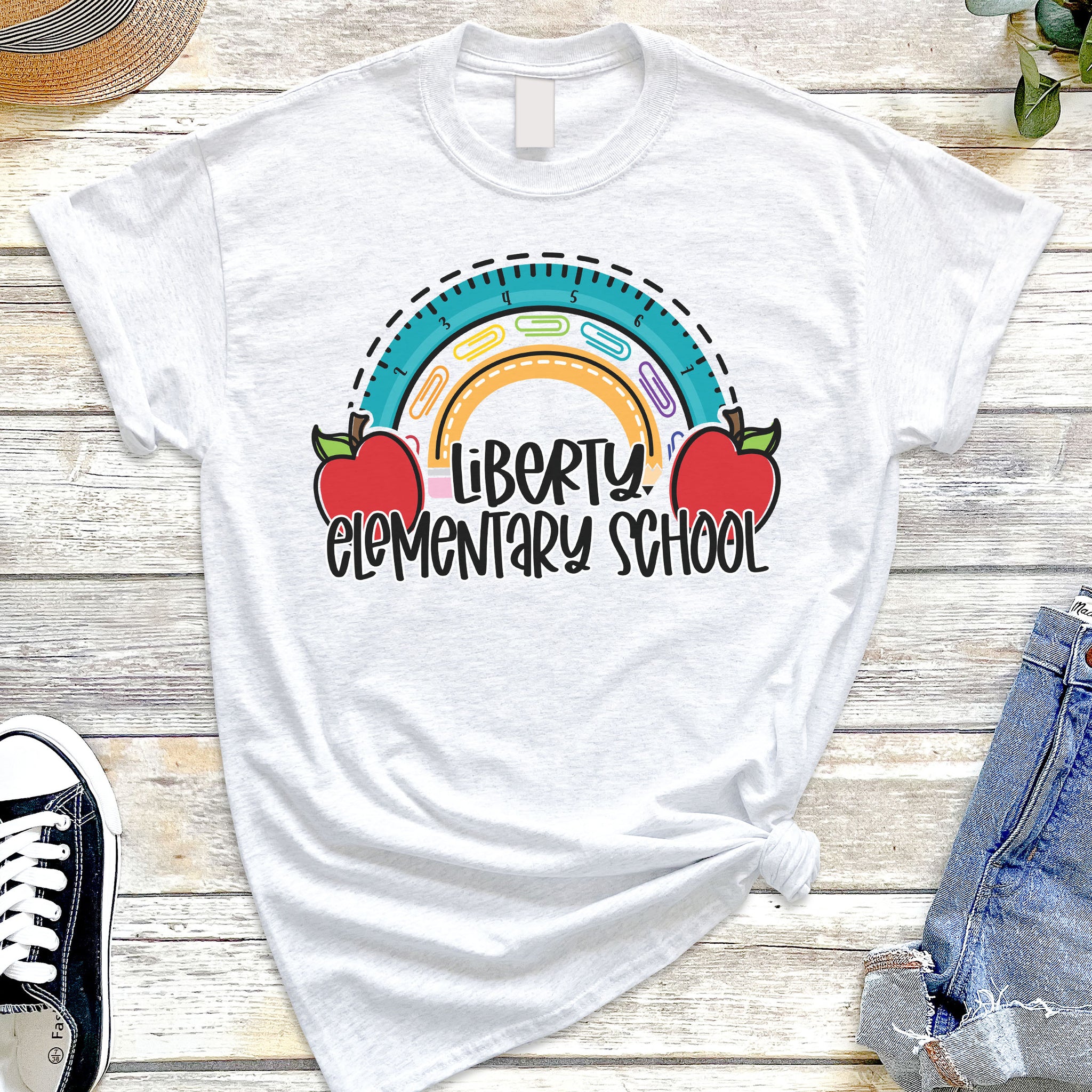 Personalized Rainbow Teacher Tote – HemmyLouDesigns